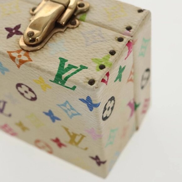 LOUIS VUITTON Monogram Multicolor Jewelry Box White LV Auth 96899A - Picture 15 of 16